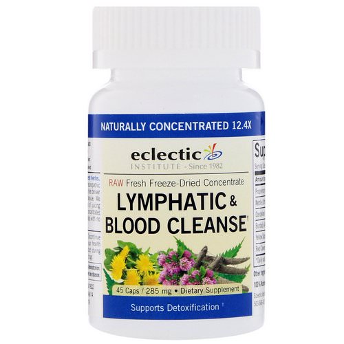 Eclectic Institute, Lymphatic & Blood Cleanse, 285 mg, 45 Veggie Caps Review