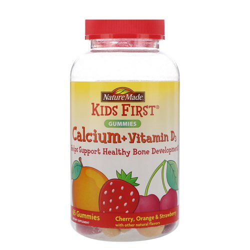 Nature Made, Kids First, Calcium + Vitamin D3 Gummies, Cherry, Orange & Strawberry, 65 Gummies Review