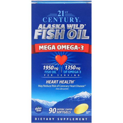 21st Century, Alaska Wild Fish Oil, Mega Omega-3, 90 Enteric Coated Softgels Review