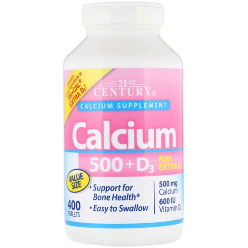 21st Century, Calcium 500 + D3 Plus Extra D3, 400 Tablets Review