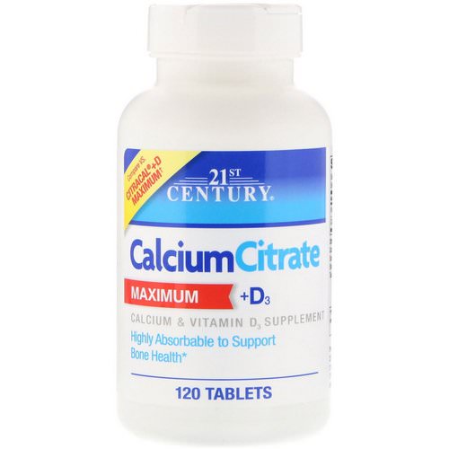 21st Century, Calcium Citrate Maximum + D3, 120 Tablets Review
