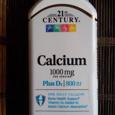 21st Century, Calcium Plus D3, 1,000 mg / 20 mcg, 90 Tablets Review