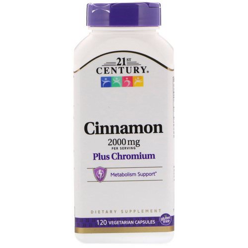 21st Century, Cinnamon Plus Chromium, 2000 mg, 120 Vegetarian Capsules Review