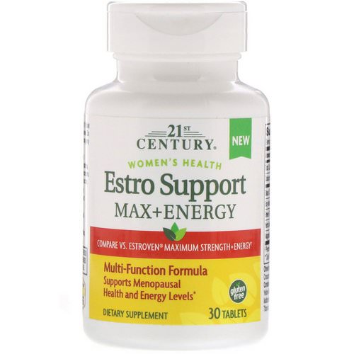 21st Century, Estro Support Max + Energy, 30 Tablets Review