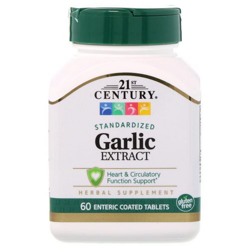 21st Century, Garlic Extract, Standardized, 60 Enteric Coated Tablets Review