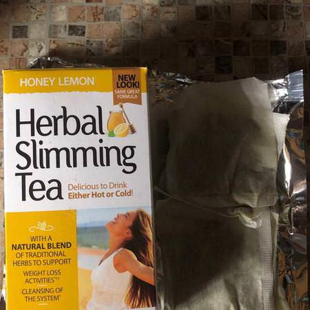 Herbal Slimming Tea, Honey Lemon, Caffeine Free