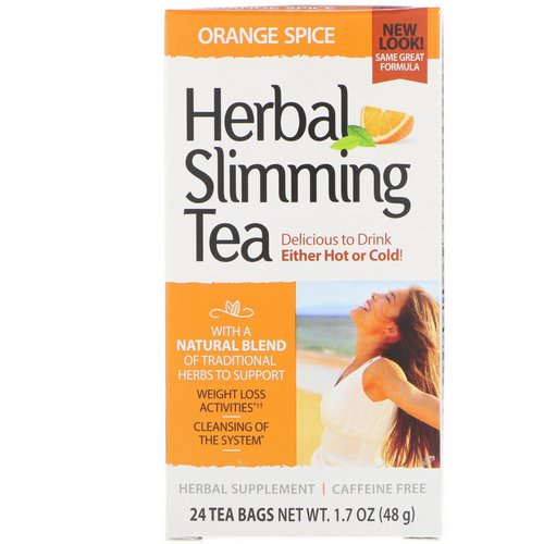 21st Century, Herbal Slimming Tea, Orange Spice, Caffeine Free, 24 Tea Bags, 1.7 oz (48 g) Review