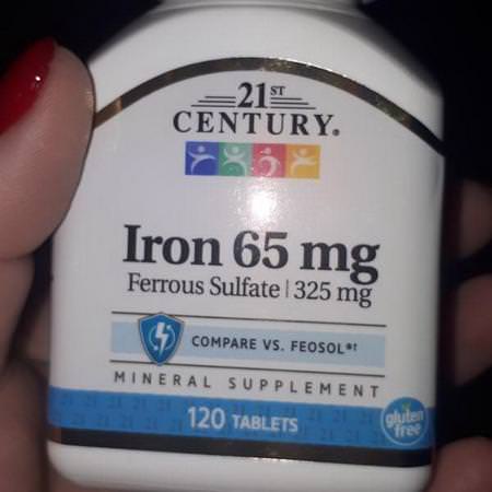 21st Century, Iron, 65 mg, 120 Tablets Review