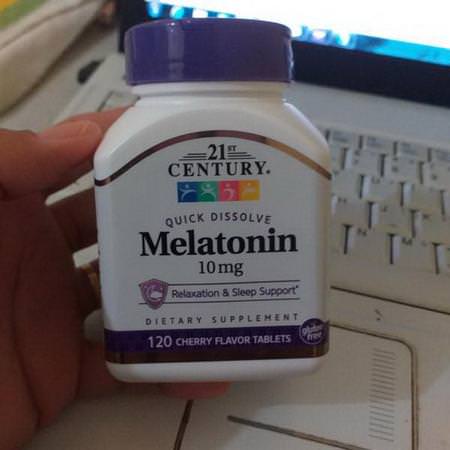 21st Century, Melatonin, Cherry Flavor, 10 mg, 120 Quick Dissolve Tablets Review