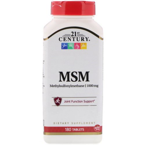 21st Century, MSM, Methylsulfonylmethane, 1,000 mg, 180 Tablets Review