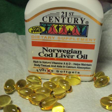 21st Century, Norwegian Cod Liver Oil, 400 mg, 110 Softgels Review