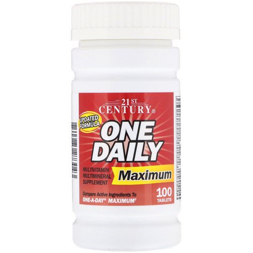 21st Century, One Daily, Maximum, Multivitamin Multimineral, 100 Tablets Review