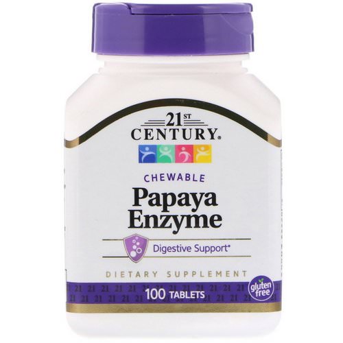 21st Century, Papaya Enzyme, 100 Chewable Tablets Review