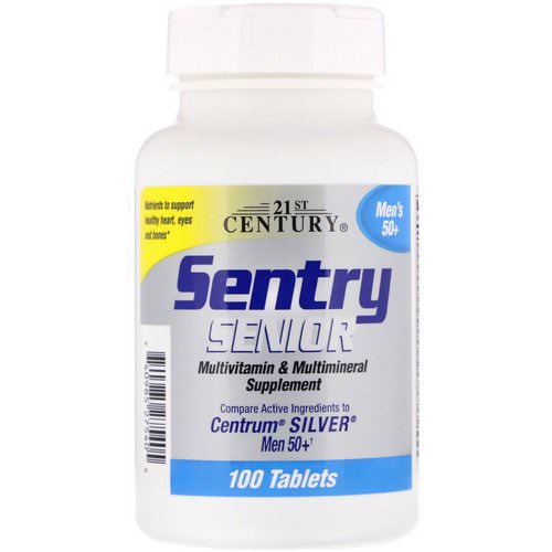 21st Century, Sentry, Senior, Men's 50+, Multivitamin & Multimineral Supplement, 100 Tablets Review