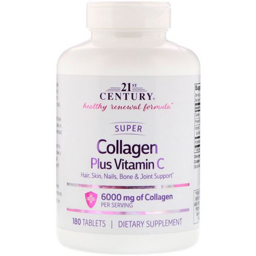 21st Century, Super Collagen Plus Vitamin C, 6000 mg, 180 Tablets Review