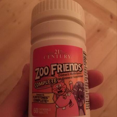 21st Century, Zoo Friends Complete, Children's Multivitamin / Multimineral Supplement, 60 Chewable Tablets Review