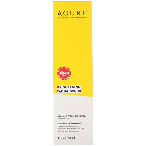 Acure, Brightening Facial Scrub, 4 fl oz (118 ml) Review