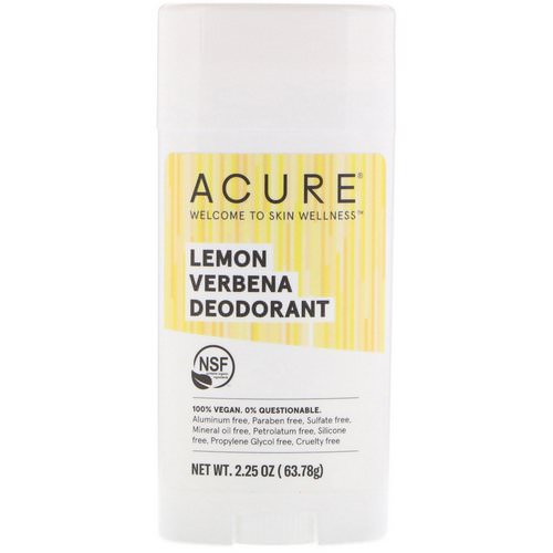 Acure, Deodorant, Lemon Verbena, 2.25 oz (63.78 g) Review