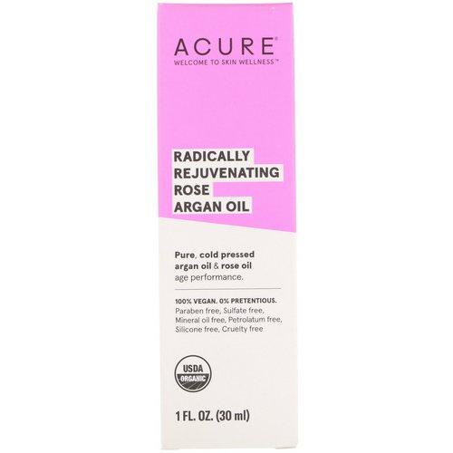 Acure, Radically Rejuvenating Rose Argan Oil, 1 fl oz (30 ml) Review