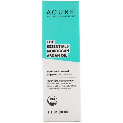 Acure, The Essentials Moroccan Argan Oil, 1 fl oz (30 ml) Review