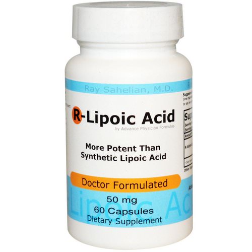 Advance Physician Formulas, R-Lipoic Acid, 50 mg, 60 Capsules Review