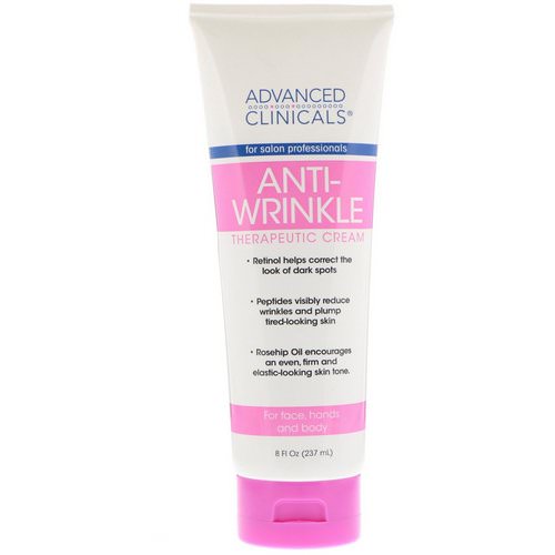 Advanced Clinicals, Anti-Wrinkle Therapeutic Cream, 8 fl oz (237 ml) Review