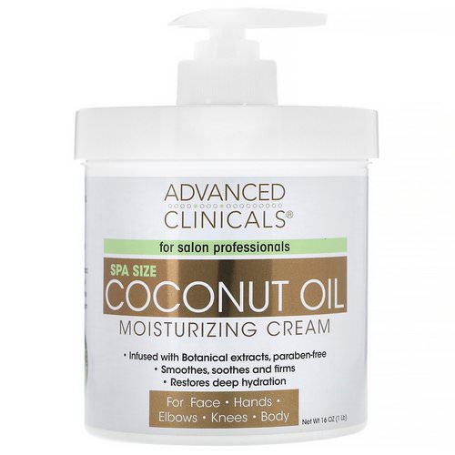 Advanced Clinicals, Coconut Oil Moisturizing Cream, 16 oz (454 g) Review