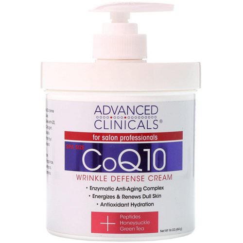 Advanced Clinicals, CoQ10, Wrinkle Defense Cream, 16 oz (454 g) Review