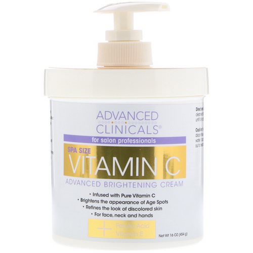 Advanced Clinicals, Vitamin C, Advanced Brightening Cream, 16 oz (454 g) Review