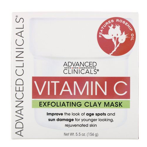 Advanced Clinicals, Vitamin C, Exfoliating Clay Mask, 5.5 oz (156 g) Review