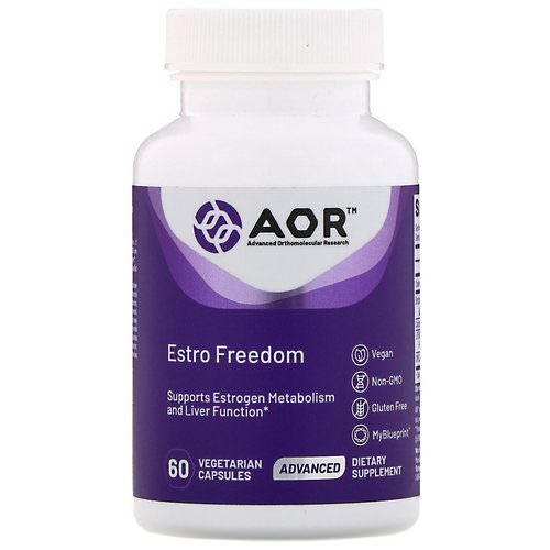 Advanced Orthomolecular Research AOR, Estro Freedom, 60 Vegetarian Capsules Review