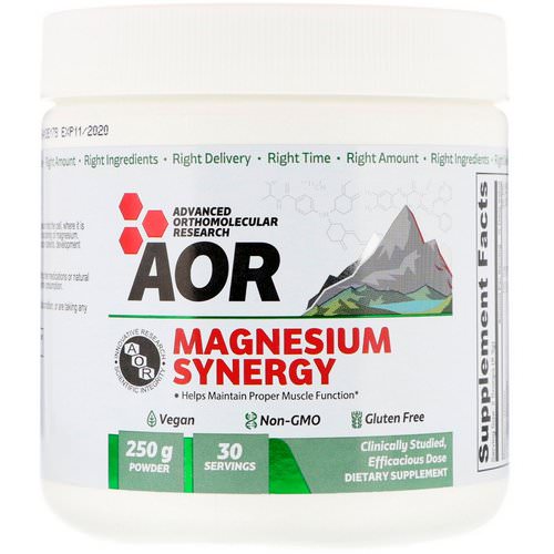 Advanced Orthomolecular Research AOR, Magnesium Synergy Powder, 250 g Review