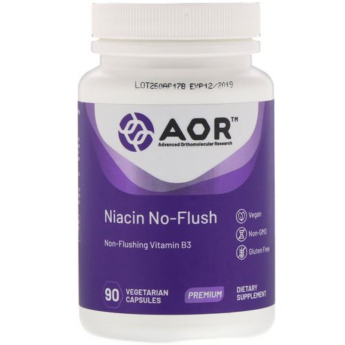 Advanced Orthomolecular Research AOR, Niacin No-Flush, 90 Vegetarian Capsules Review