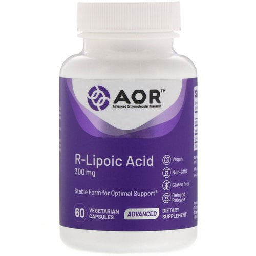Advanced Orthomolecular Research AOR, R-Lipoic Acid, 300 mg, 60 Vegetarian Capsules Review