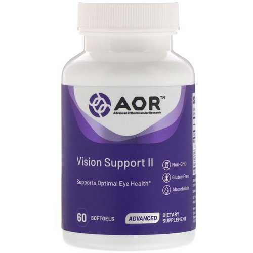 Advanced Orthomolecular Research AOR, Vision Support II, 60 Softgels Review