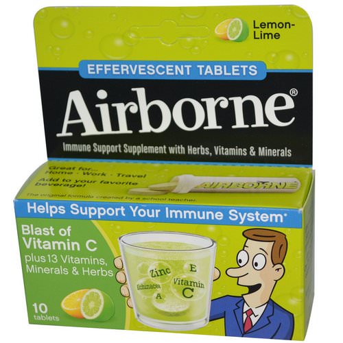 AirBorne, Blast of Vitamin C, Lemon-Lime, 10 Effervescent Tablets Review