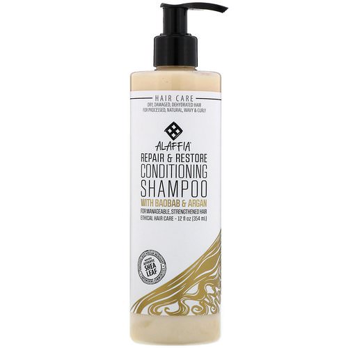 Alaffia, Repair & Restore, Conditioning Shampoo with Baobab & Argan, 12 fl oz (354 ml) Review