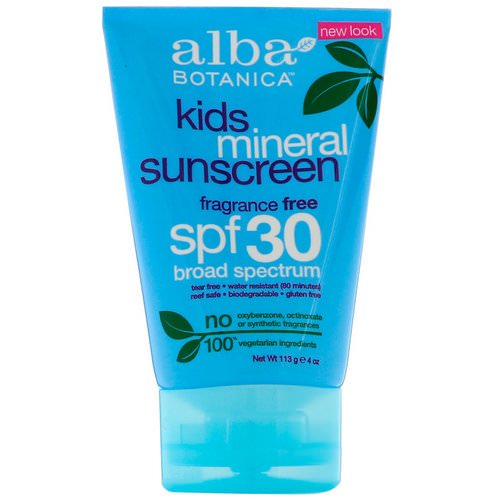Alba Botanica, Mineral Sunscreen, Kids, SPF 30, 4 oz (113 g) Review