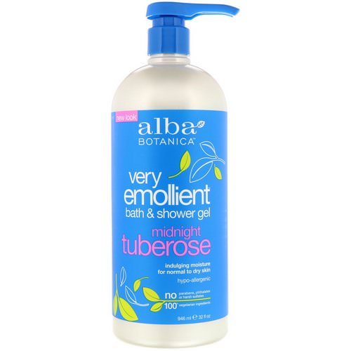 Alba Botanica, Very Emollient Bath & Shower Gel, Midnight Tuberose, 32 fl oz (946 ml) Review