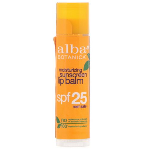 Alba Botanica, Moisturizing Sunscreen Lip Balm, SPF 25, .15 oz (4.2 g) Review