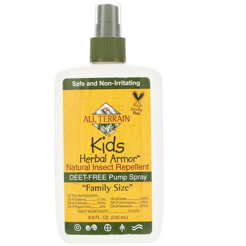 All Terrain, Kids Herbal Armor, Natural Insect Repellent, 8 fl oz (240 ml) Review