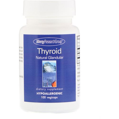Allergy Research Group, Thyroid, Natural Glandular, 100 Vegetarian Capsules Review