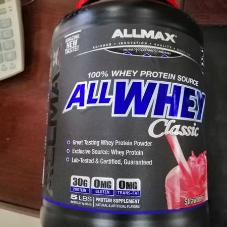 ALLMAX Nutrition, AllWhey Classic, 100% Whey Protein, Strawberry, 2 lbs (907 g) Review