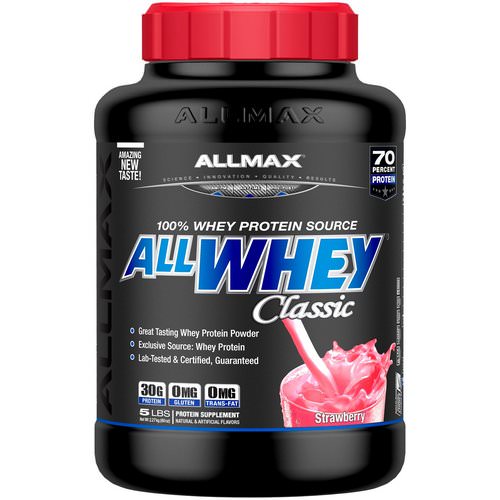 ALLMAX Nutrition, AllWhey Classic, 100% Whey Protein, Strawberry, 5 lbs (2.27 kg) Review