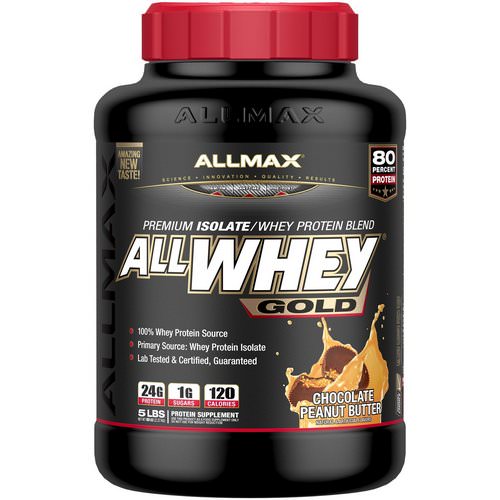 ALLMAX Nutrition, AllWhey Gold, 100% Whey Protein + Premium Whey Protein Isolate, Chocolate Peanut Butter, 5 lbs. (2.27 kg) Review