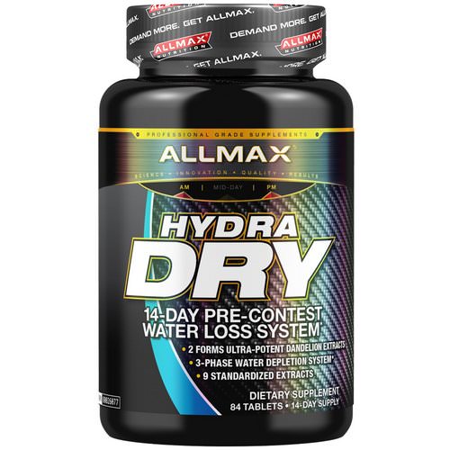 ALLMAX Nutrition, HydraDry, Ultra-Potent Diuretic + Electrolyte Stabilizer, 84 Tablets Review