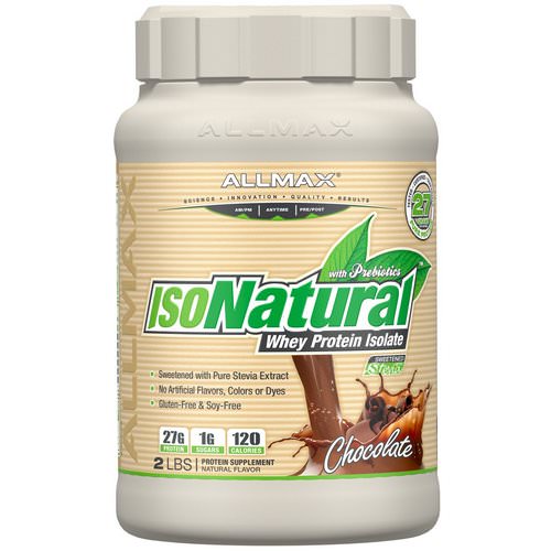 ALLMAX Nutrition, IsoNatural Pure Whey Protein Isolate, Chocolate, 2 lbs (907 g) Review