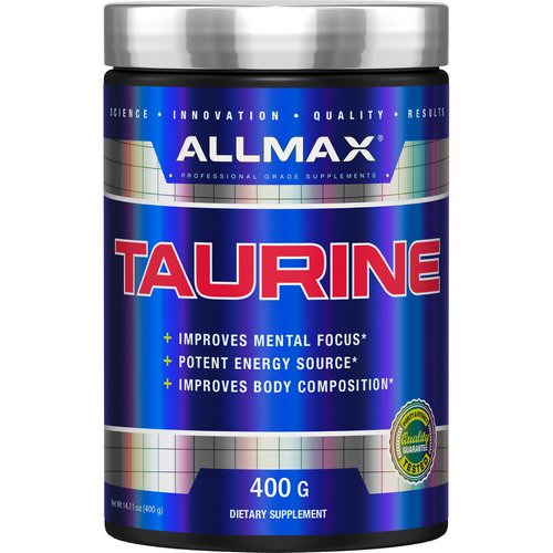 ALLMAX Nutrition, Taurine, Unflavored, Vegan + Gluten-Free, 3,000 mg, 14.11 oz (400 g) Review