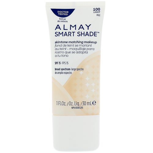 Almay, Smart Shade, Skintone Matching Makeup, SPF 15, 100 Light, 1 fl oz (30 ml) Review
