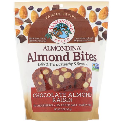 Almondina, Almond Bites, Chocolate Almond Raisin, 5 oz (142 g) Review